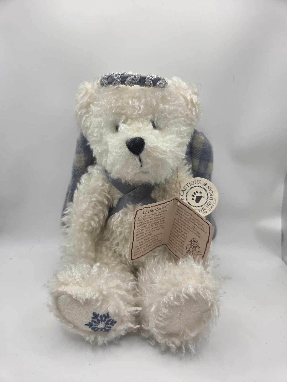 Boyds Collection T.J.'s Best Dressed Plush Angel Bear with Snowflake Foot